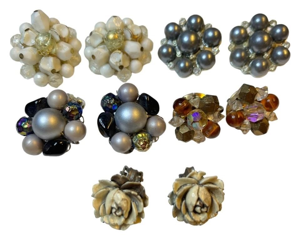 Fantastic Vintage Clip On Earrings