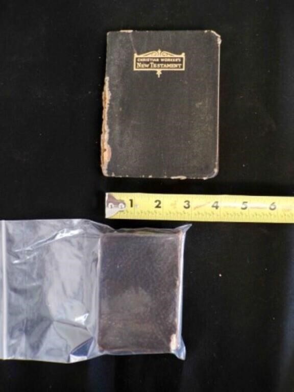 2 vintage New Testaments religious books