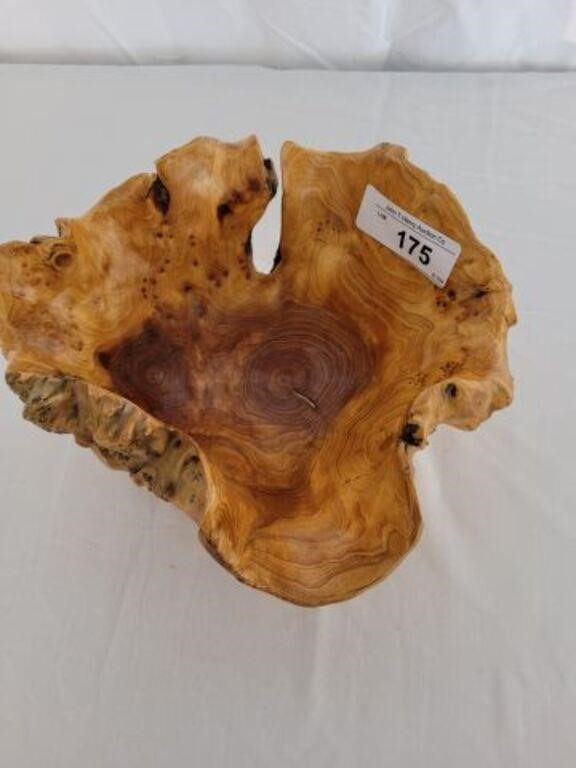 EXOTIC WOOD CARVED BOWL