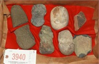 Selection of (6) Native American stones, axe