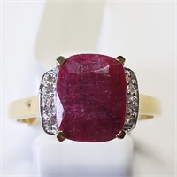 $200 S/Sil Ruby Cubic Zirconia Ring