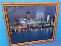Framed Photo of Pittsburgh 23x18.5-Signed