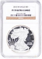 Coin 2013-W Silver Eagle NGC PF70 Ultra Cameo
