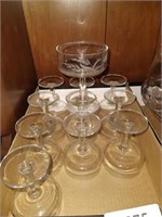 Etched Champagne Cups