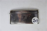 Stirling Silver card holder-Ingraved HW 25-12-1916