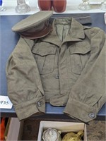 Vintage Military Jacket and Hat