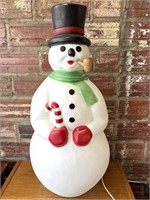 Vintage Frosty the Snowman Blow Mold 33” (light
