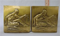 Bronze Colored Metal Book Ends