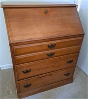 VINTAGE MAPLE FLIP DOWN FRONT SECRETARY KROEHLER