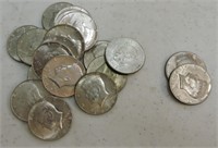 Lot of 18 - 40% & 2 clad Kennedy halves