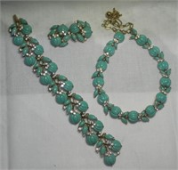 1955-1969 Crown Trifari 3pc Parure Set