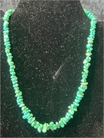 BEADED  POTENTIALLY TURQUOISE NECKLACE 15"