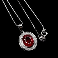 Natural Pigeon Blood Red Ruby Necklace