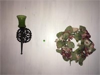 Wreath & candle holder