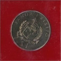 MEDALLION - WESTERN SAMOA, 1 DOLLAR 1973, ENCASED-