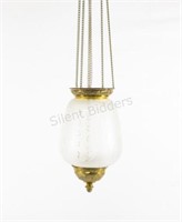 Victorian Clear Etched Frosted Pull Down Lamp