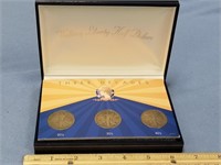 3 Coin set of the Walking Liberty 1928, 1936, 1942