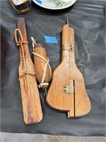 Antique Wooden Shuttle "Susan Burr"; Wooden Tools