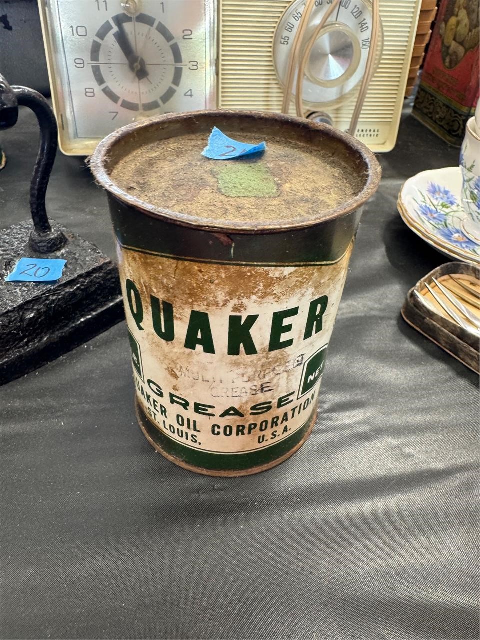 Vintage Quaker Grease Can