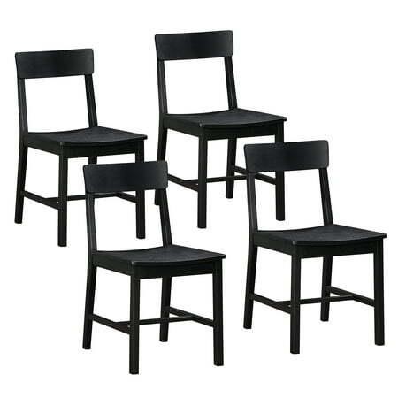 Mainstays Wood Dining Chair 4 Pack  Black Color