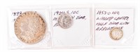 Coin Mix of 3 Silver Coins, VF- AU