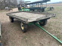 7x14' Flatbed Wagon on JD 953 Gear- Offsite