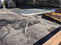 Metal/Glass top patio dining table