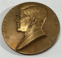 John F. Kennedy Inauguration 3in. Bronze Medal