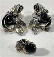 Sterling Silver & Onyx Earrings