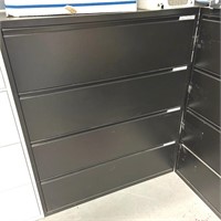 MERIDIAN BLACK 4 DRAWER LAT. FILE