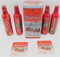 * Budweiser 2007 Happy Holidays Gift Tin with 4