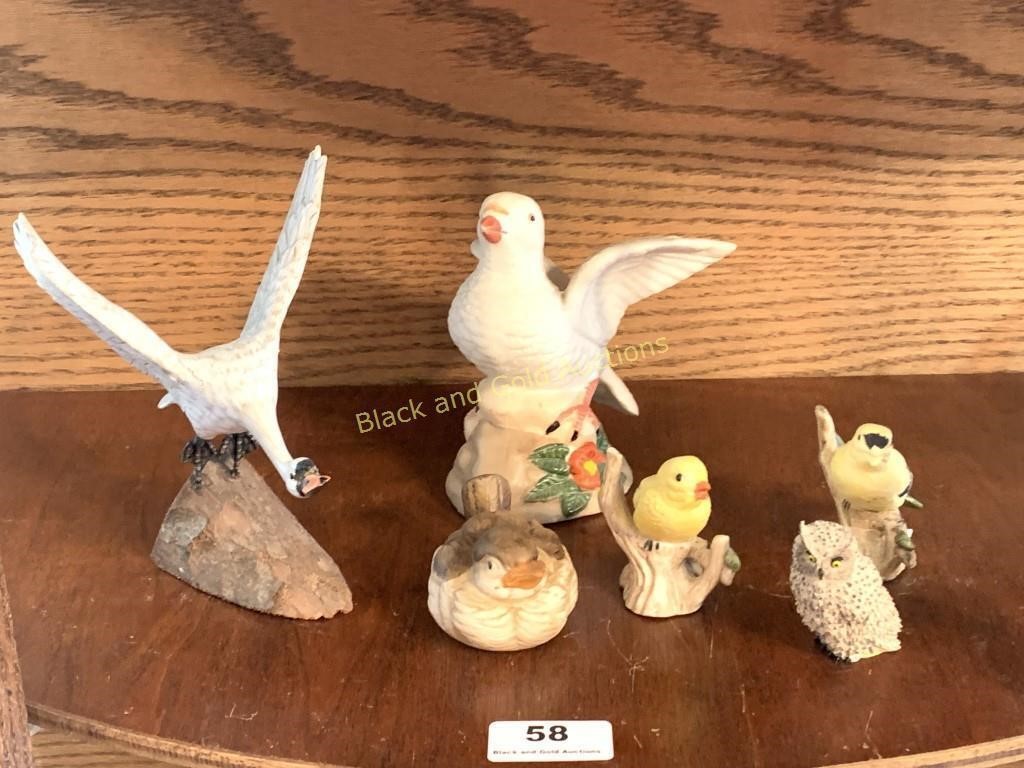 6 Piece Ceramic Burs Figurines