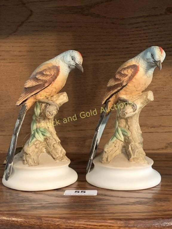 Pair Lefton Matching Bird Figurines