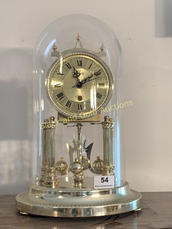Elgin Anniversary Clock: Glass Dome