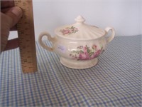 Vintage Floral Edwin Knowles China Sugar Bowl/Lid