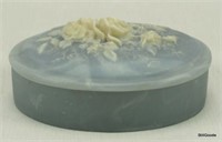 Incolay 5.5" Oval Box with floral design
