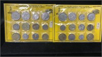 (2) Sets of Greek Coins from the last 100 Years