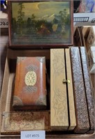 FLAT OF VINTAGE TRINKET/JEWELRY BOXES