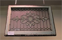 25" x 34" leaded stained glass window