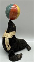 Vintage Japanese Windup Toy Seal w/Beach Ball