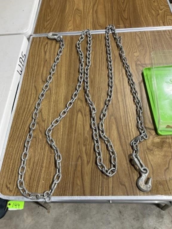 1/4” Chain w/ Hooks 12’