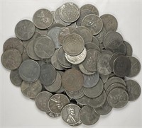 Lot of 100: Steel Cents - Circulated