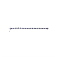 14K WHITE GOLD 10.22CT SAPPHIRE 4.77CT DIAMOND BRA