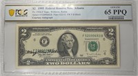 1995  $2 Courtesy Autograph PCGS 65 PPQ GEM UNC