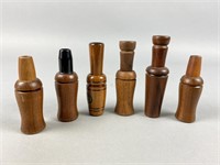 6 Calls, 1 Big River goose call, 4 Lohman duck