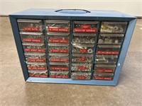 Metal Organizer with Contents