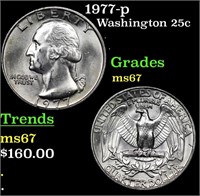 1977-p Washington Quarter 25c Grades GEM++ Unc