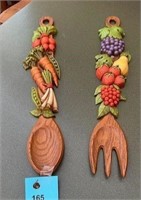 Decorative Fork and Spoon Vintage wall plastic