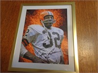 Framed Jim Brown 8 x 10 Signed w/COA