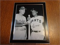 Framed D.Snider & Willie Mays Signed 8 x 10 w/COA